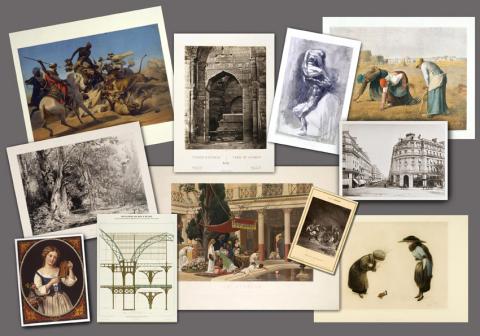 Collage de imágenes de la colección Goupil. Ayuntamiento de Burdeos B. Tarrats