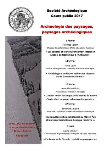 Programme de la Société Archéologique de Bordeaux