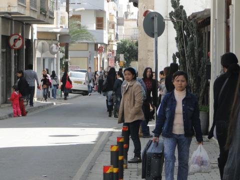 Dans les rues de Nicosie (Chypre), mars 2014. Photo C. Schmoll