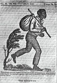 © représentation d'un fugitif, affiche d'un avis de recherche, XVIIIeme siècle
