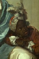 Pierre Subleyras (attribué à), Portrait présumé de la princesse de Fontenelle et d'un enfant esclavisé, photo P. Deval, mairie de Bordeaux