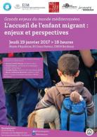 Affiche L'accueil de l'enfant migrant : enjeux et perspectives, © mairie de bordeaux